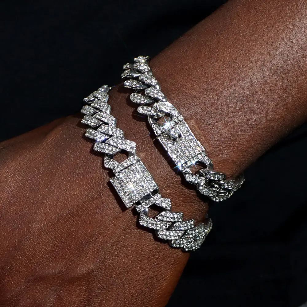 Bling Rhombus Cuban Link Bracelet