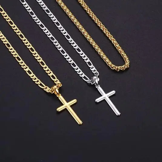 Sterling Silver Layered Cross Necklace