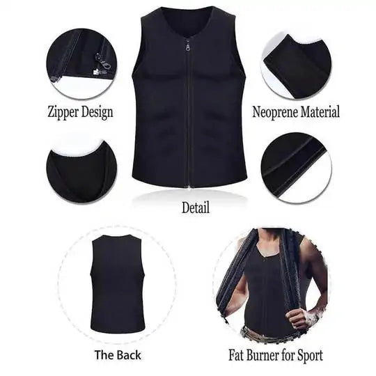 Men's Slimming Sauna Sweat Vest Compression Tank Top