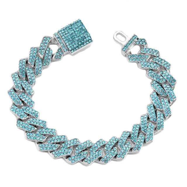 Bling Rhombus Cuban Link Bracelet