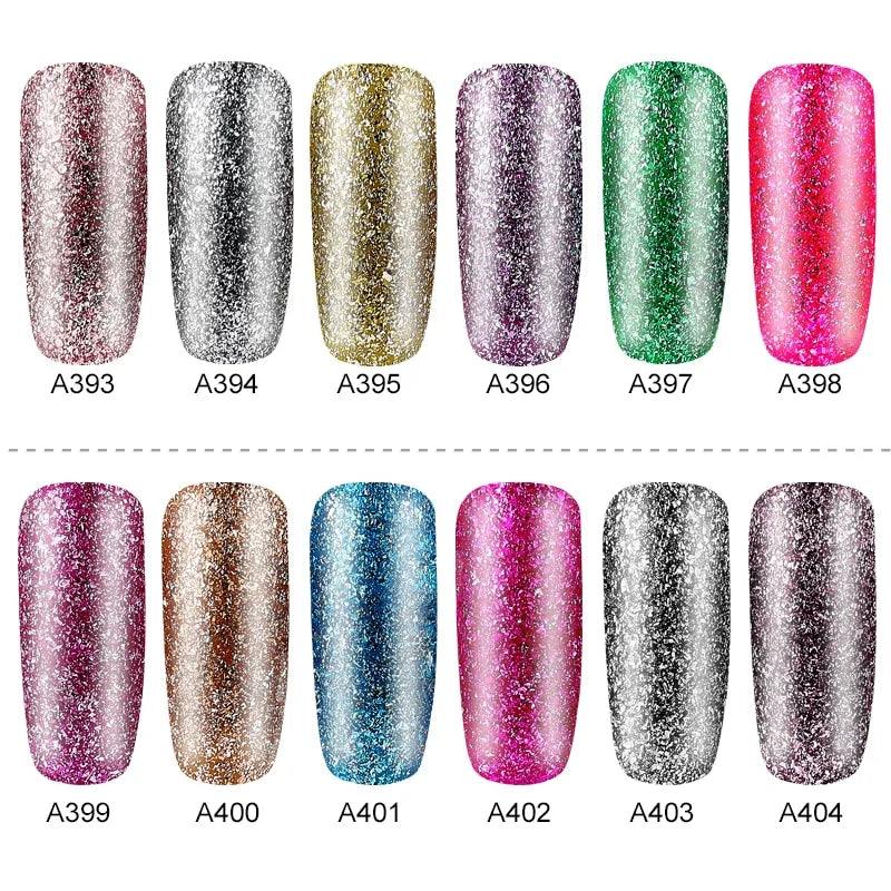 Hybrid Varnishes Gel Nail Polish Set Glitter